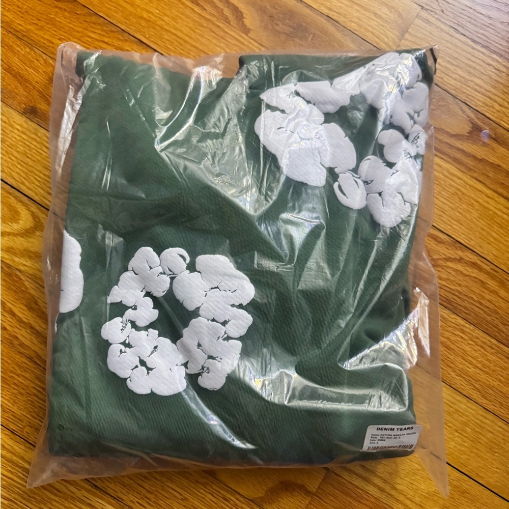 Green denim tears hoodie